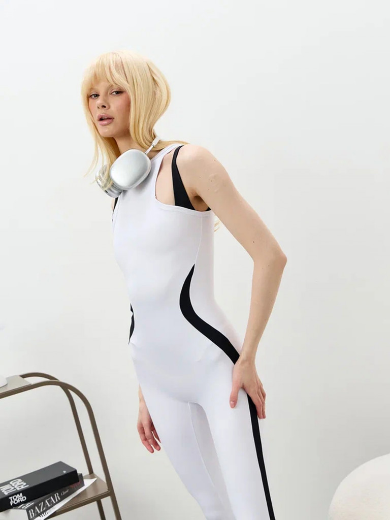 Комбинезон Skin of Angel без рукавов, контрастные вставки