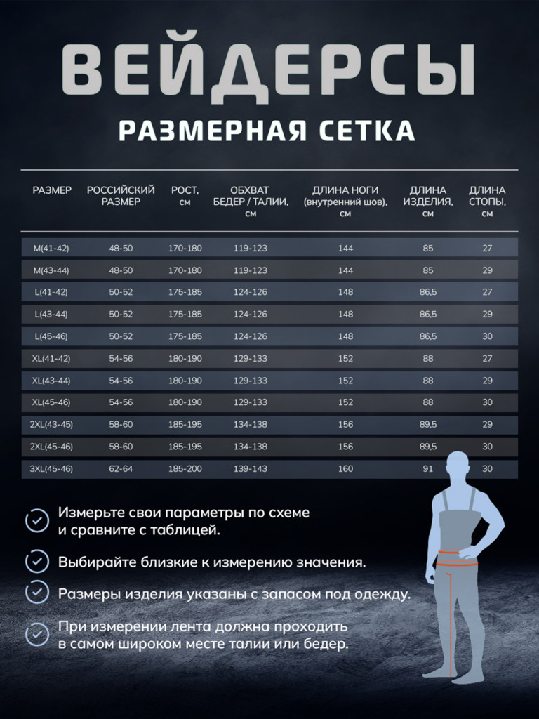 Вейдерсы мужские мембранные Nordman Pro-3 с носком