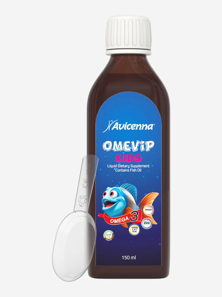 Детский витаминный комплекс с натуральной Омега-3 Avicenna® OmeVip Kids, 150мл