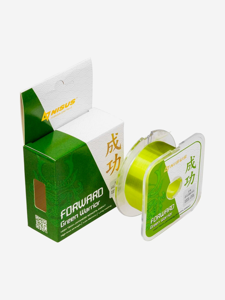 Леска для рыбалки Nisus FORWARD Green Warrior Nylon 0,286мм, 100м, 6,45кг, оливковый