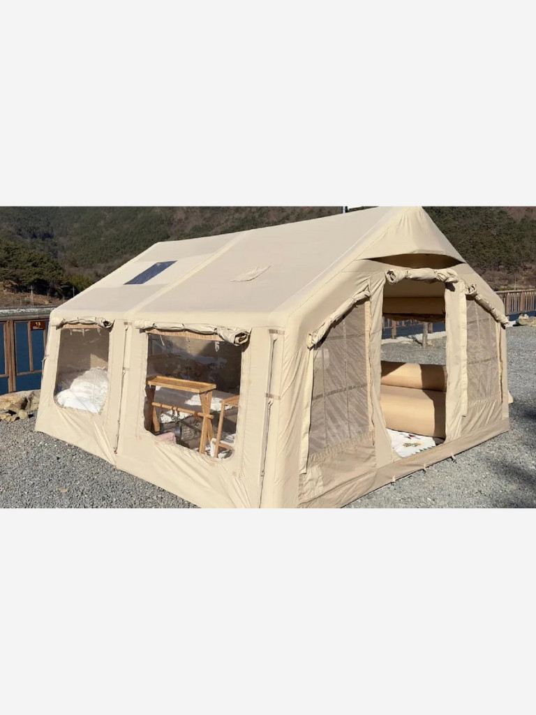 Надувная палатка Coody 13.68 Pro Beige, 5–7 человек, 13.6 м², модульная система HUB