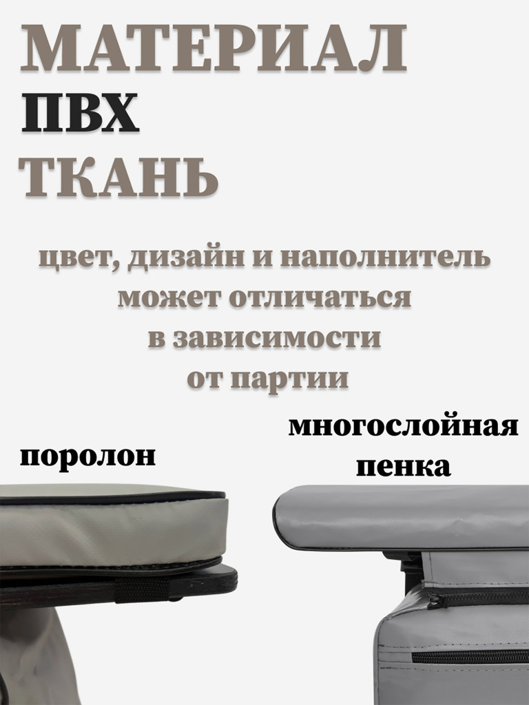 Мягкая накладка на сиденье для лодки ПВХ с сумкой, 1250х300х50 см