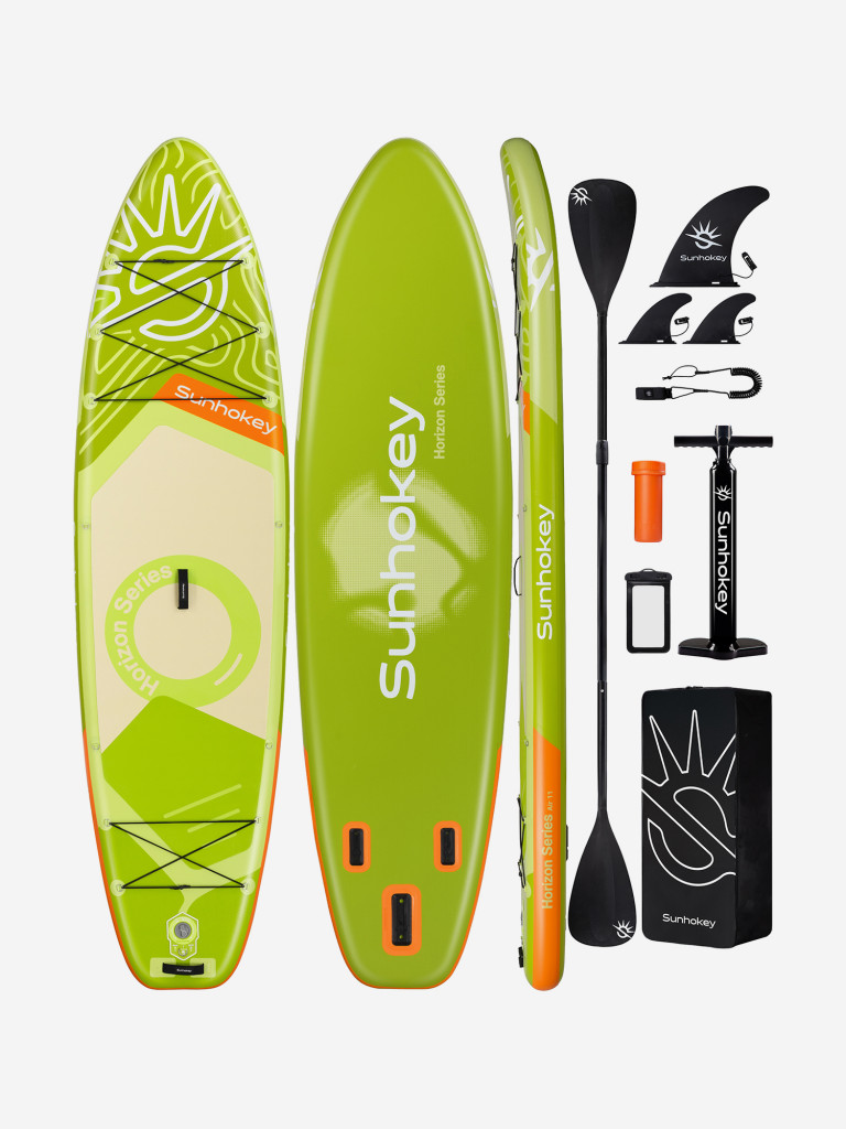 SUP-доска SUNHOKEY Horizon Green 11', надувная, универсальная, 335х86х15 см, до 190 кг
