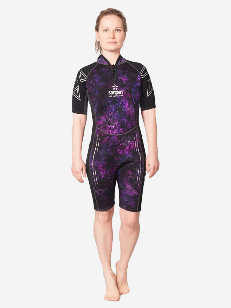 Гидрокостюм короткий женский SARGAN NERO SHORTY LADY GalaxyAPE-07 неопрен 2мм