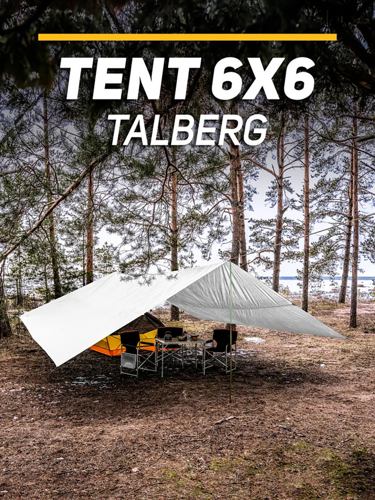 TENT тент 6X6м SAHARA Talberg, серый