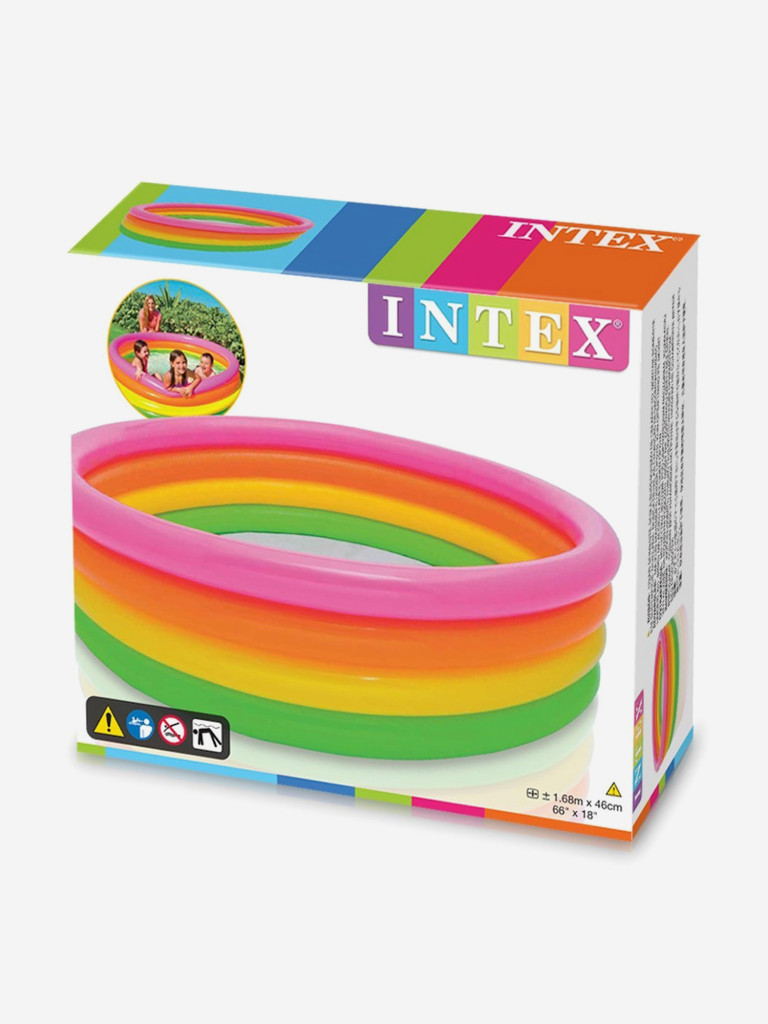 Детский надувной бассейн Intex 56441 Радуга 168х46см