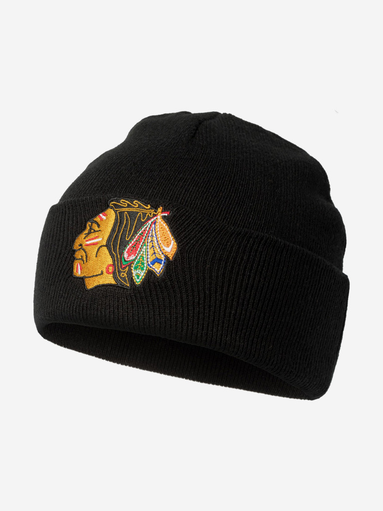 Шапка с отворотом MITCHELL NESS EU175-CHIBLA-BLK Chicago Blackhawks NHL