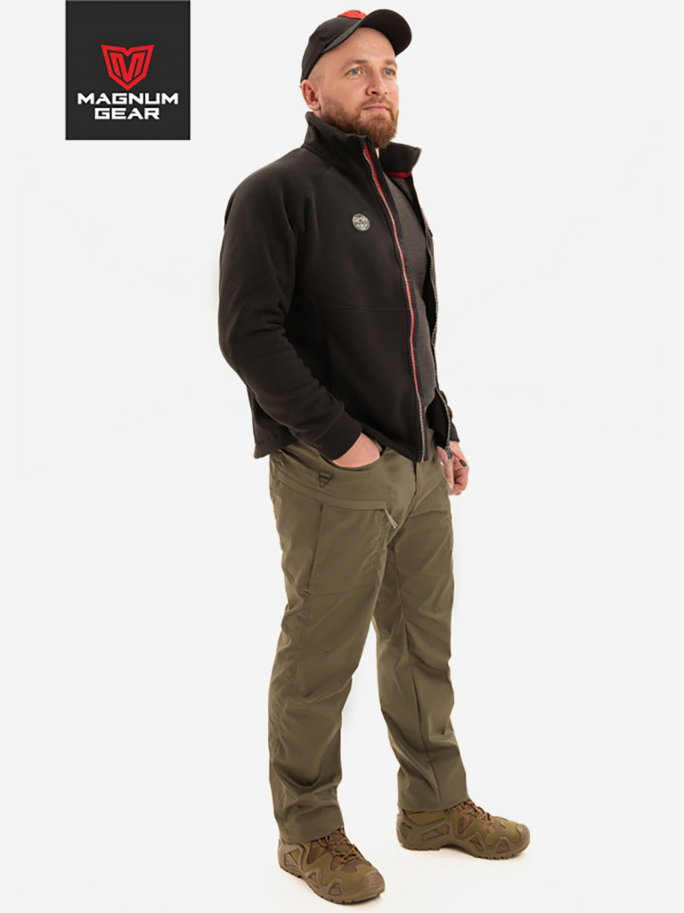 Толстовка флисовая для рыбалки и охоты MAGNUM GEAR NORD черный