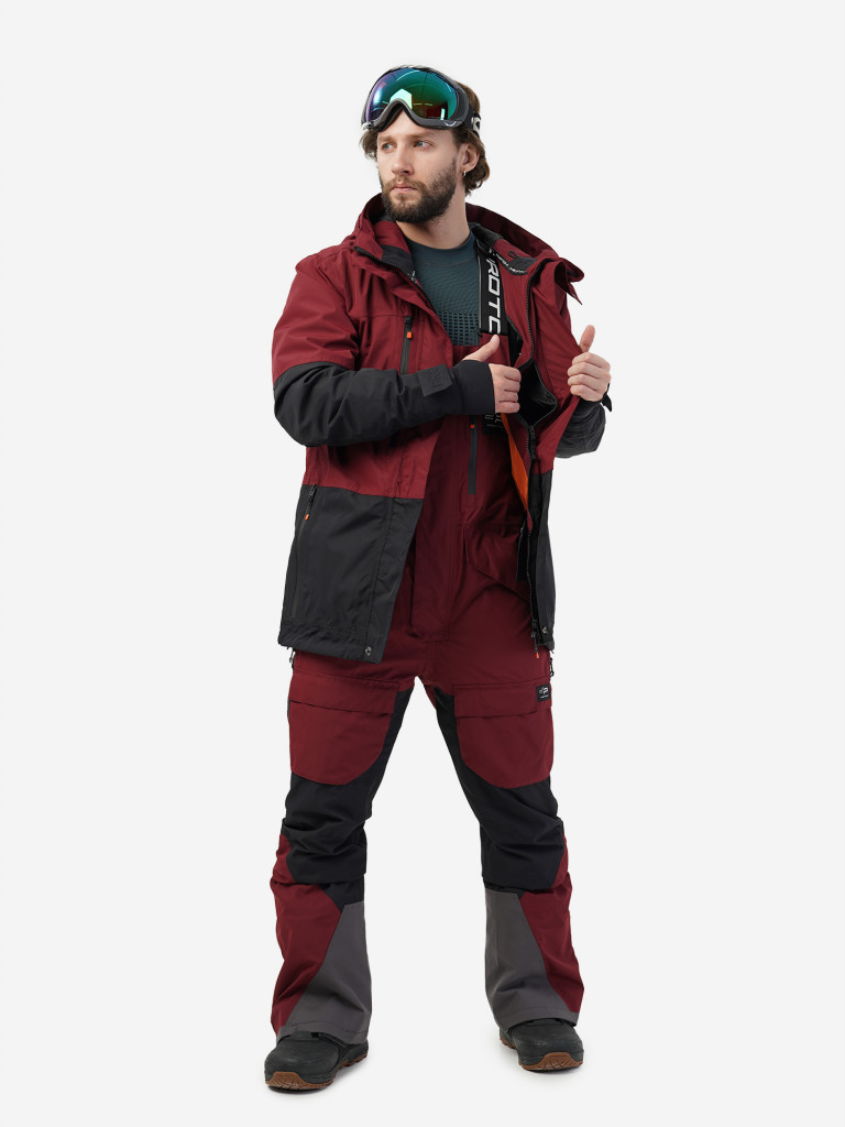 Куртка горнолыжная мужская Proton BURGUNDY black