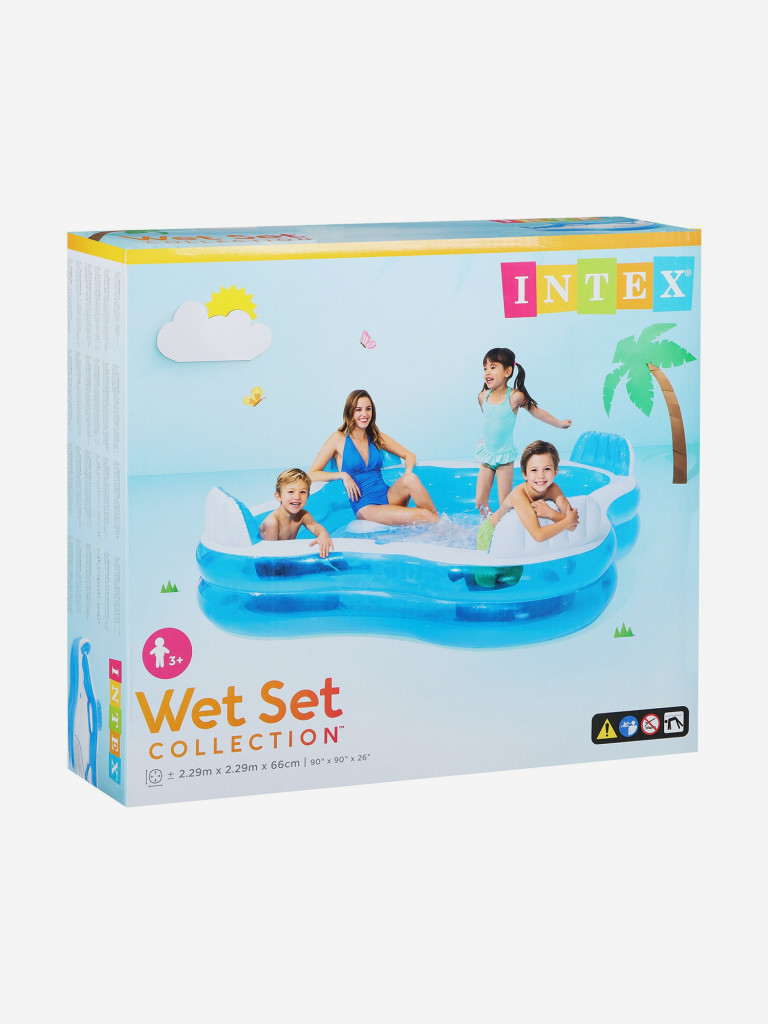 Надувной бассейн Intex 56475NP "Swim Center Family Lounge Pool" 229х229х66см