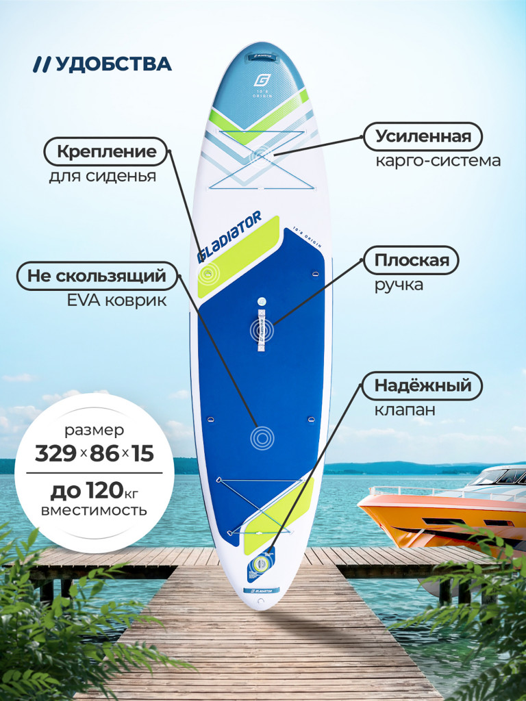 Сап доска надувная Gladiator OR10.8