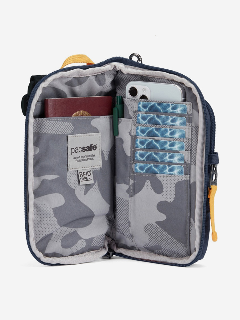 Сумка антивор Pacsafe GO Tech Crossbody, Coastal Blue, 0,2 л.