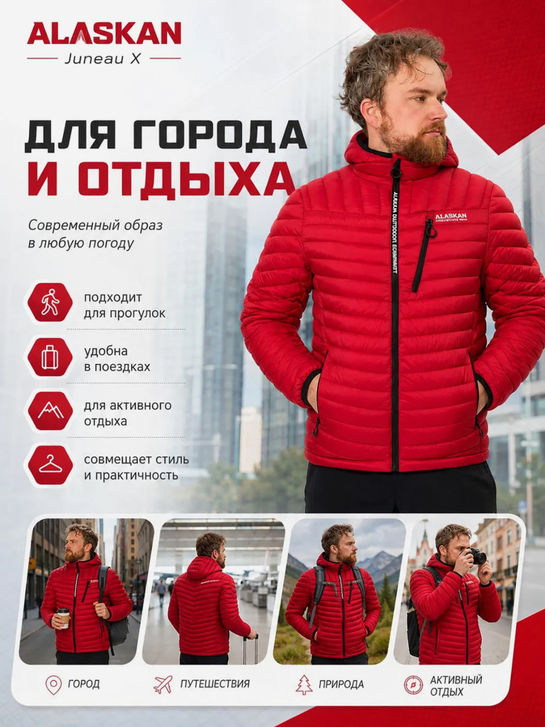 Куртка мужская Alaskan Juneau X утепленная стеганая для рыбалки и охоты