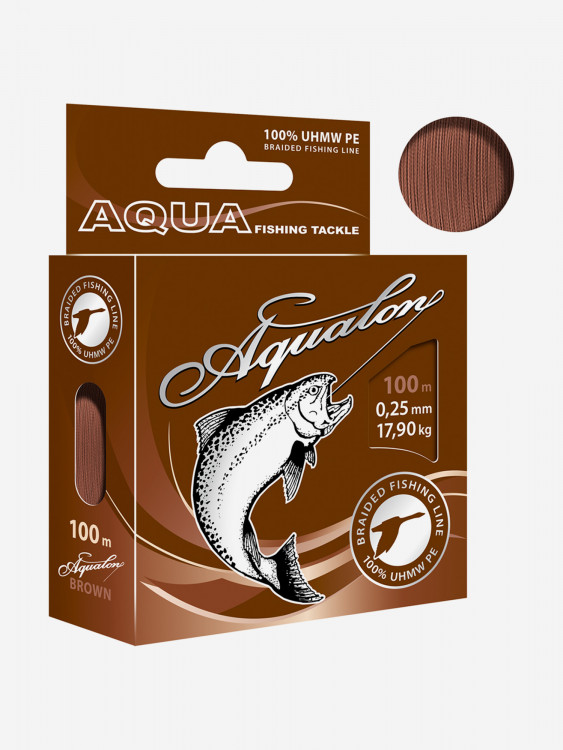 Плетеный шнур для рыбалки AQUA Aqualon Brown 0,25mm 100m