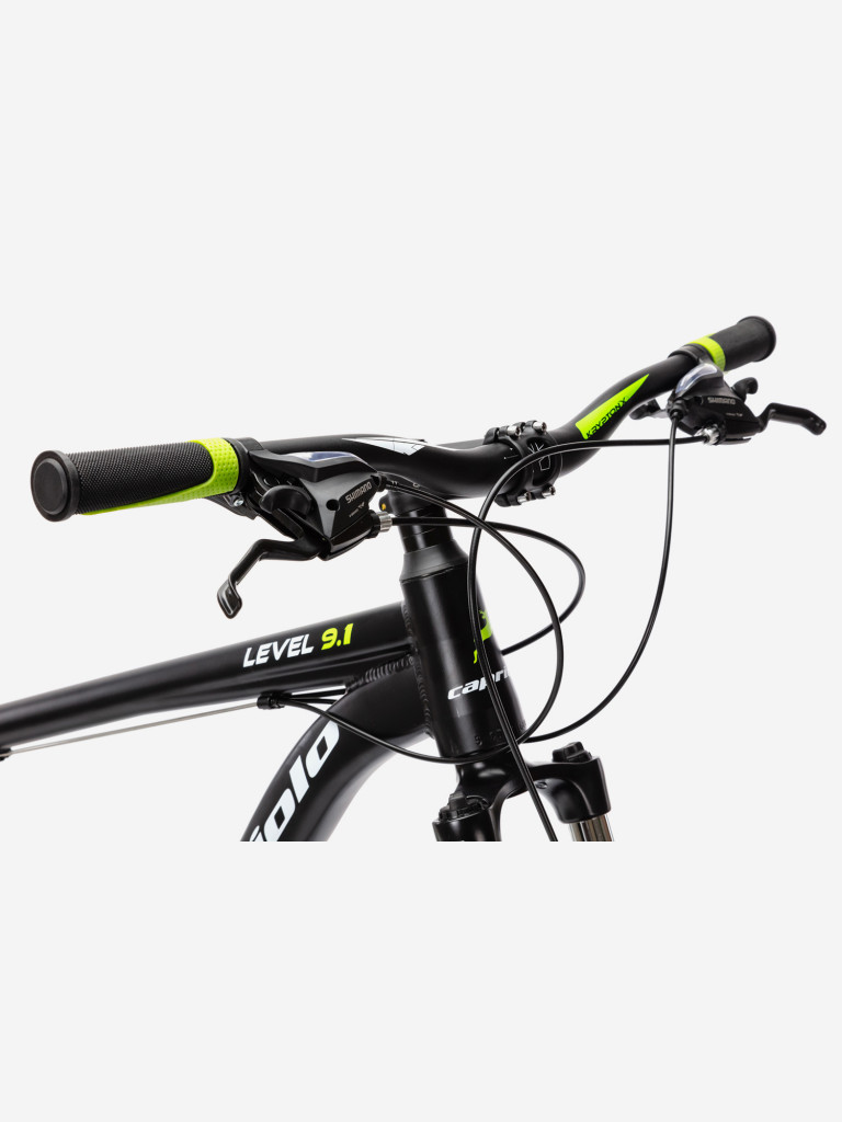 Велосипед CAPRIOLO MTB LEVEL 9.1 (3 X 7), рама алюминий 19'', колёса 29'' (чёрный (матовый) - зелёный)