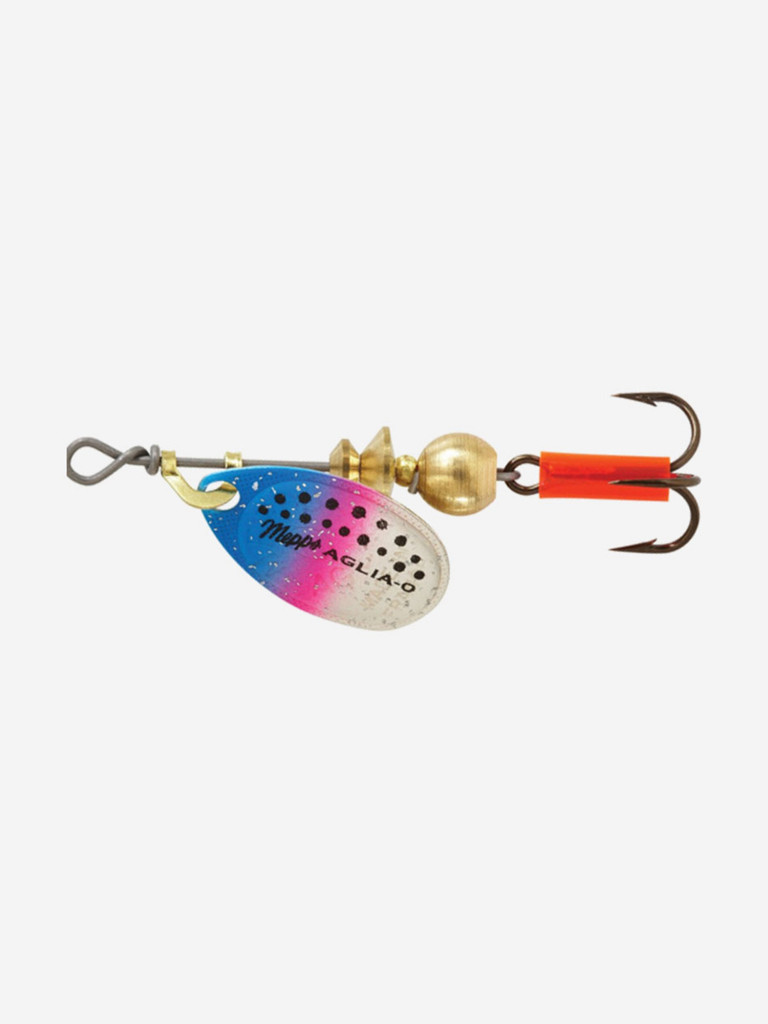 Блесна для рыбалки вертушка Mepps AGLIA FLUO, Micropigments Trout, 0, Rainbo, 1 штука