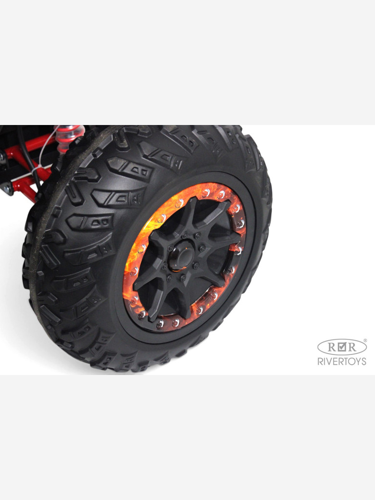 Детский электроквадроцикл RIVERTOYS Z111ZZ огненный