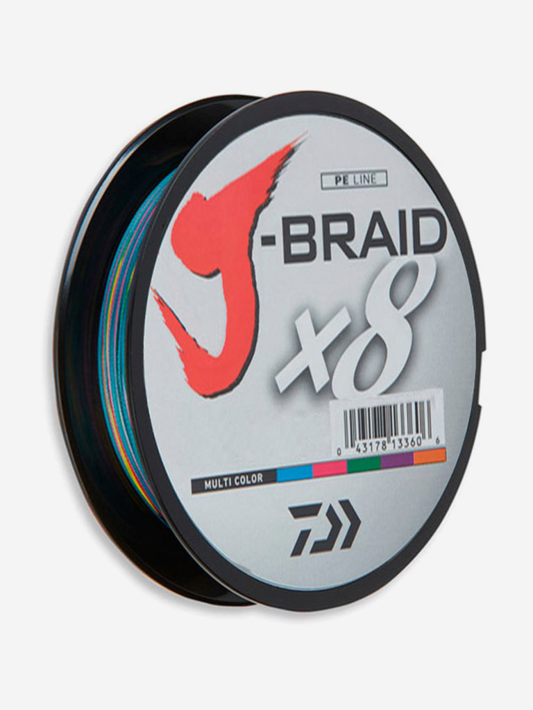 Шнур DAIWA J-Braid x8 300м Multicolor 0,18мм 12кг