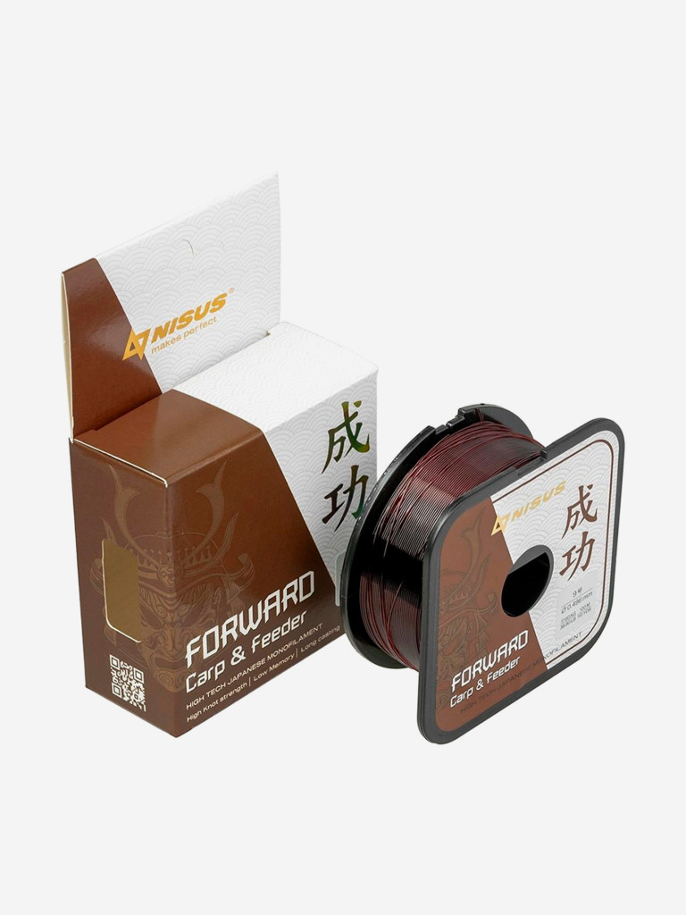 Леска для рыбалки Nisus FORWARD Carp&Feeder Nylon 0,496мм, 100м, 17,6кг, темно-коричневый