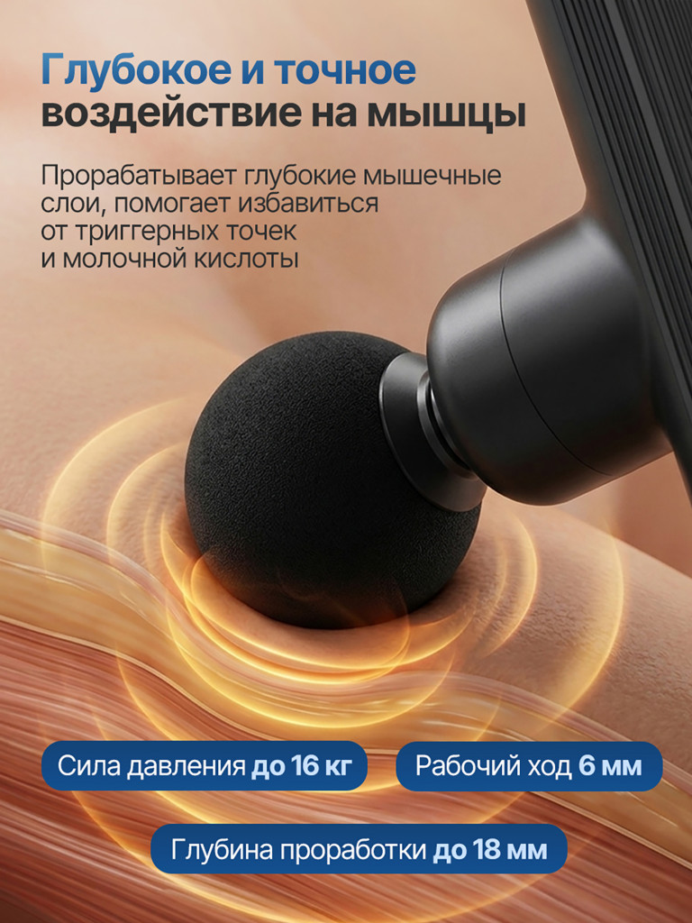 Перкуссионный массажер для тела, шеи и спины DFC VM-SQ-K8