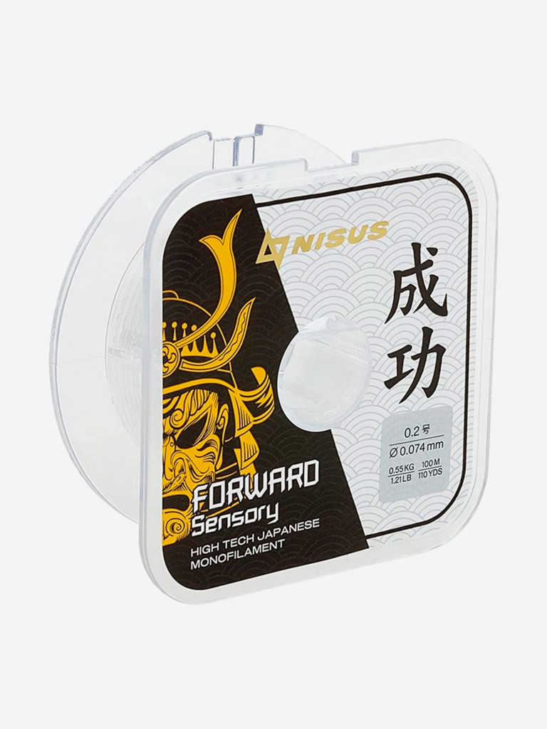 Леска для рыбалки Nisus FORWARD Sensory Nylon 0,074мм, 100м, 0,55кг, прозрачный