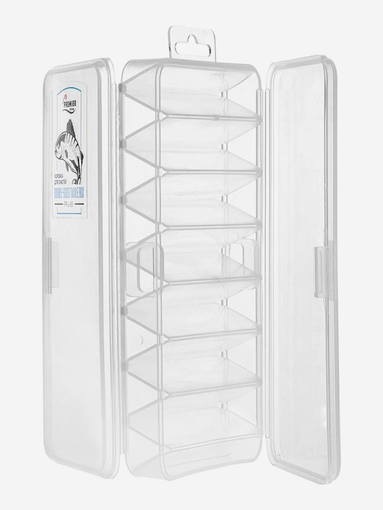 Коробка для приманок двухсторонняя Premier 7.7х15.3х2.6 см