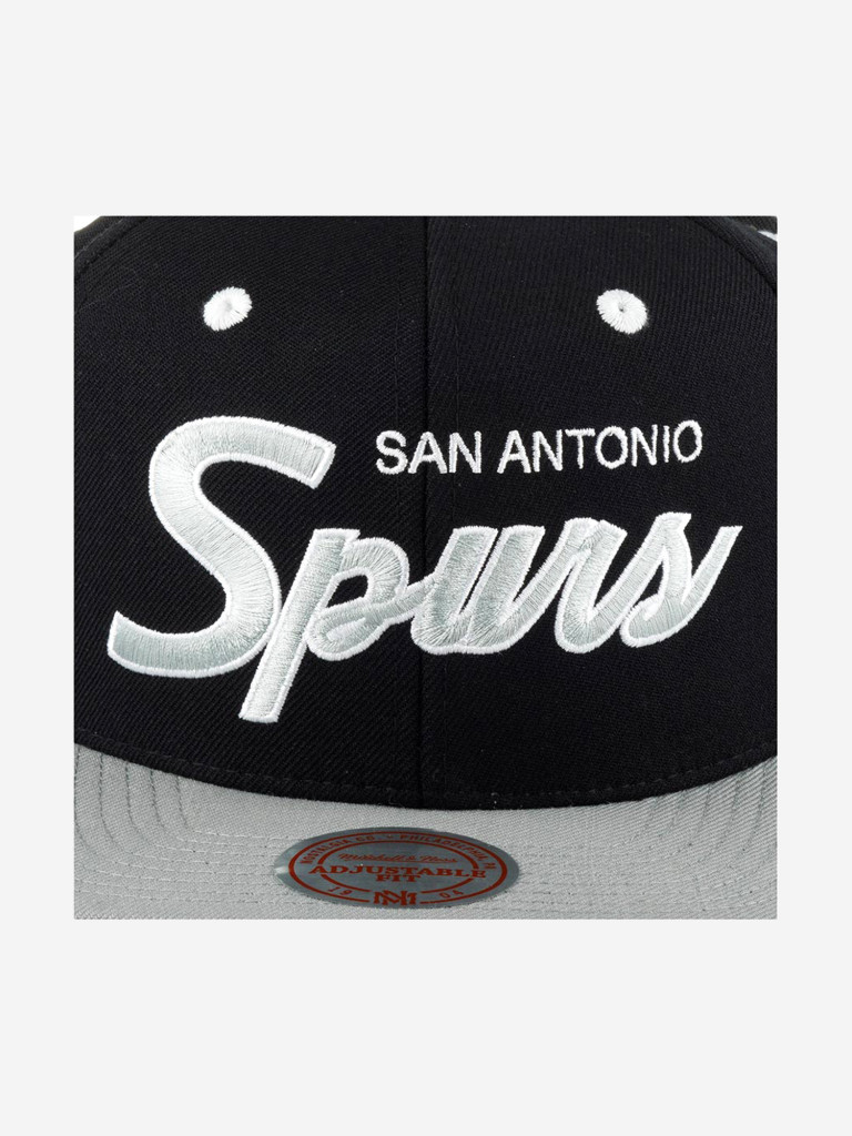 Бейсболка с прямым козырьком MITCHELL NESS MN-ND49Z-2TSCRIPT-SASPURS San Antonio Spurs NBA (черный)
