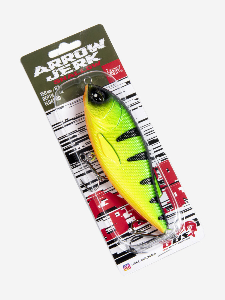 Воблер LUCKY JOHN BBS Original ARROW JERK F 015 см, джерк для крупного хищника