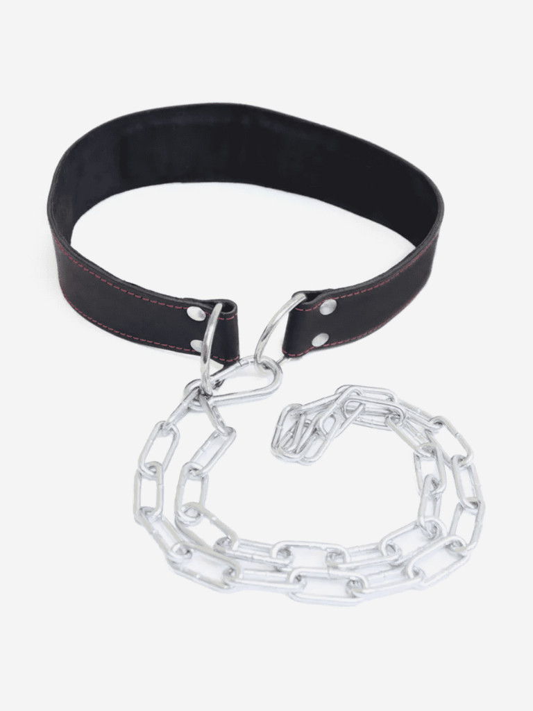 Пояс кожаный с цепью (лифтерский) Sportlim SOS-0333-22 115 см черный