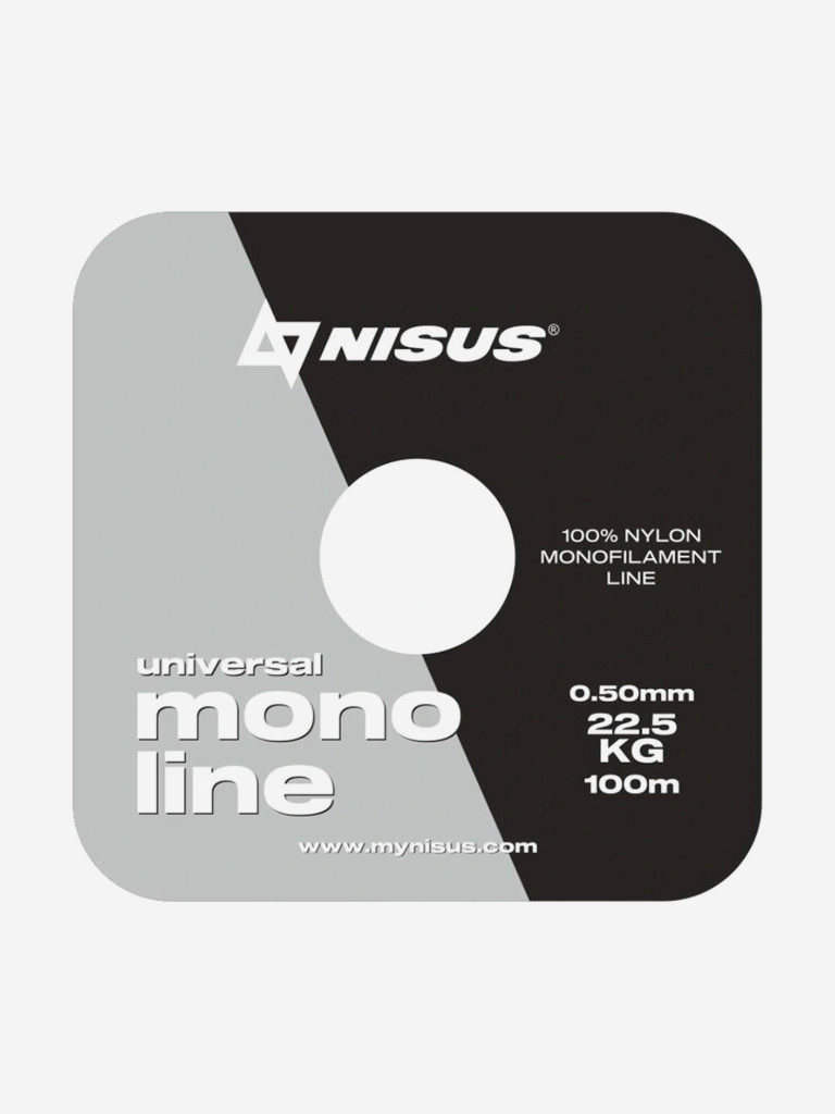 Леска для рыбалки Nisus MONOLINE Universal Nylon 0,50мм, 100м, 22,5кг, прозрачный