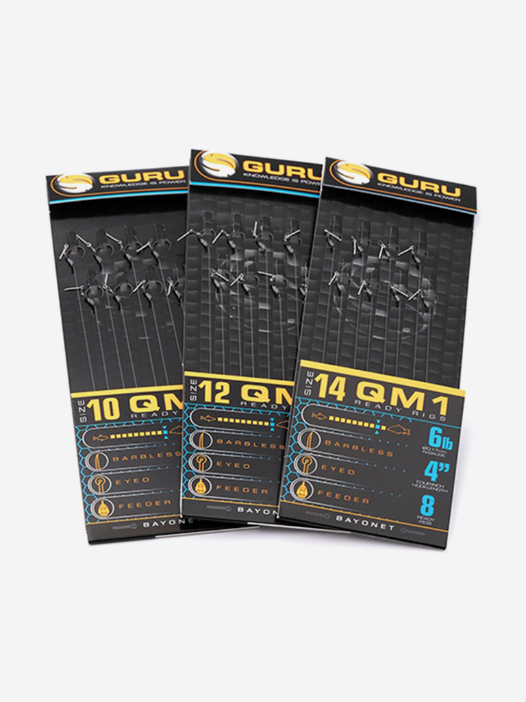 Поводок готовый GURU QM1 Bayonet Ready Rigs 4" №10 0.22мм 8шт