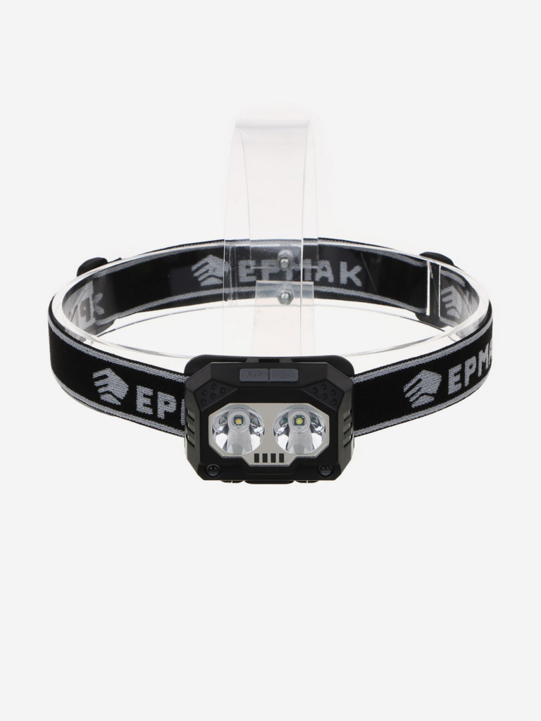 ЕРМАК Фонарь налобный, сенсорный, 2 LED + красный свет, 6 режимов, 3хААА