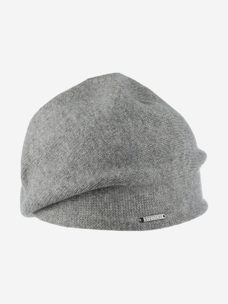 Шапка без отворота STETSON 8699203 LONG BEANIE CASHMERE (серый)