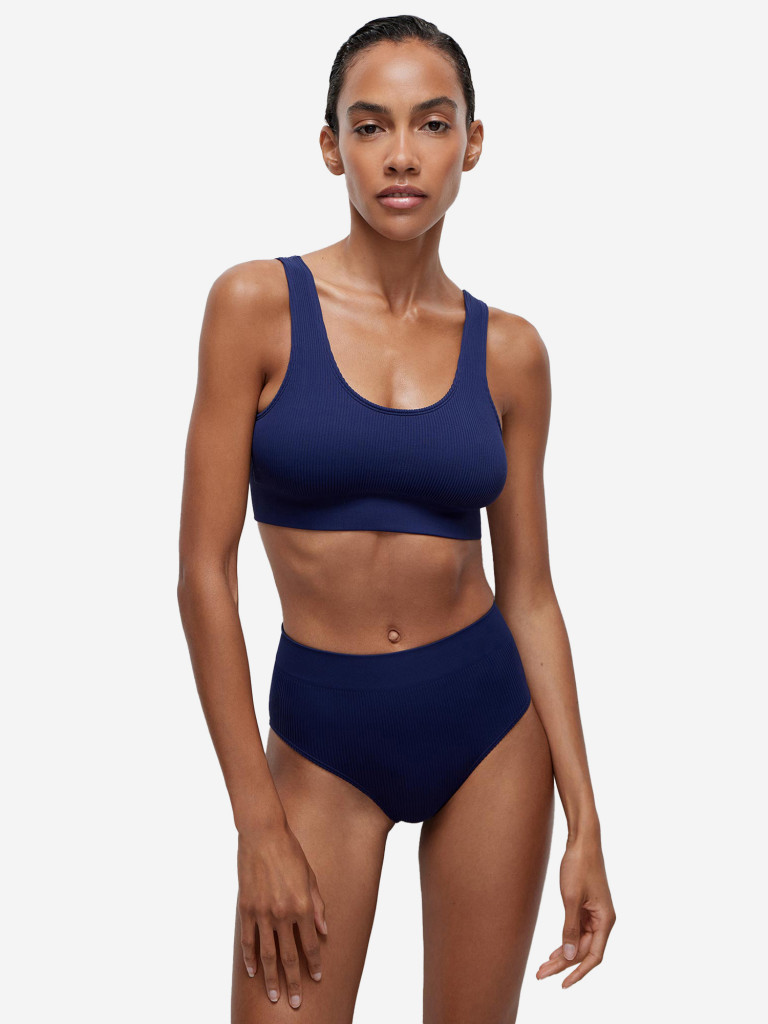 Топ на широких бретелях в рубчик belle you