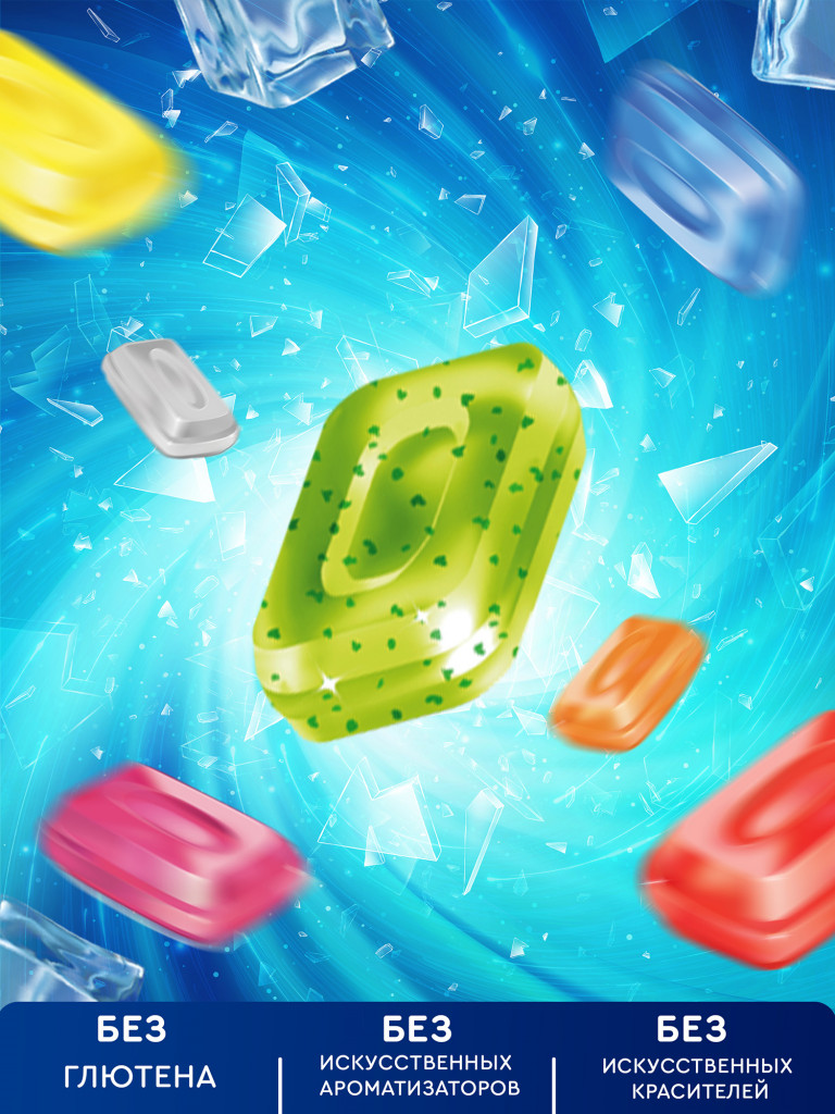 Леденцы БОБС БАД с витамином С, дыня с кристаллами, шоубокс 12 шт*35 гр