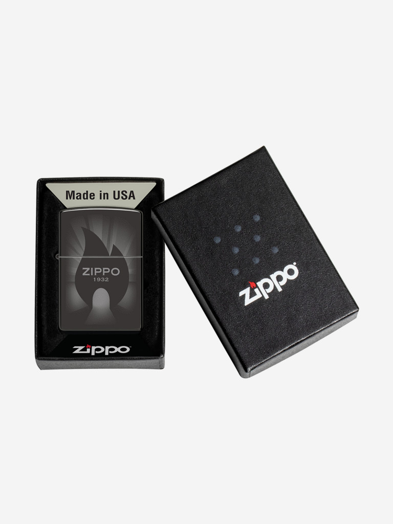 Зажигалка бензиновая ветроустойчивая Zippo Radiant High Polish Black