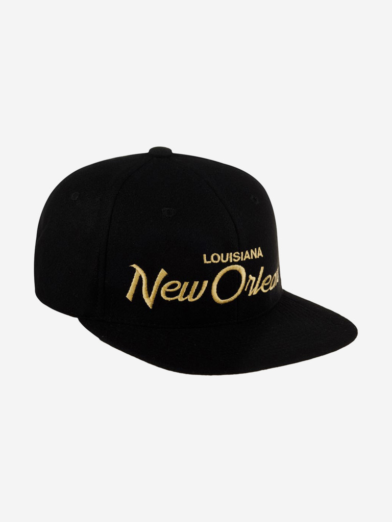 Бейсболка с прямым козырьком HOOD 100-MWL001-LA001-BK New Orleans (черный)