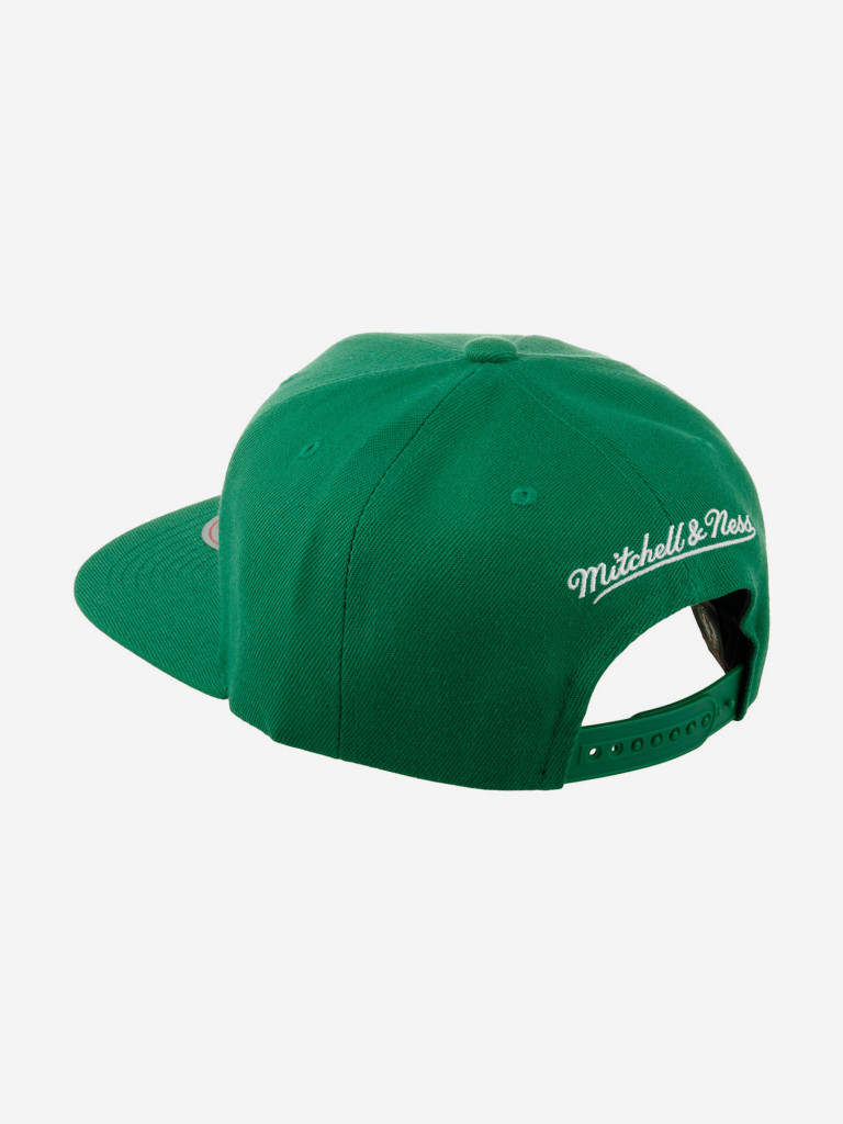 Бейсболка с прямым козырьком MITCHELL NESS 6HSSMM20254-BCEKYGN Boston Celtics NBA (зеленый)