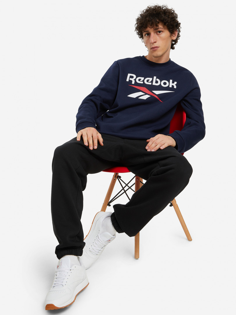 фото Джемпер флисовый мужской reebok, синий