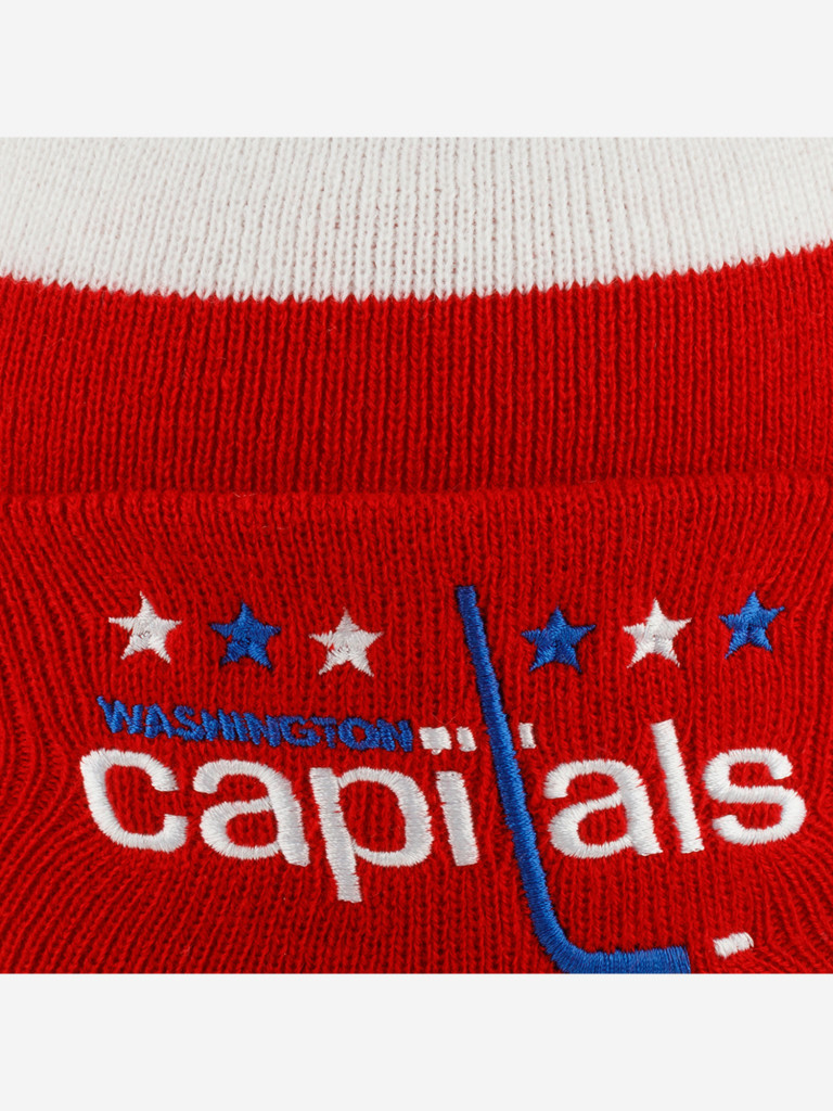 Шапка с помпоном MITCHELL NESS KTPCLD21212-WCARED1 Washington Capitals NHL (красный)