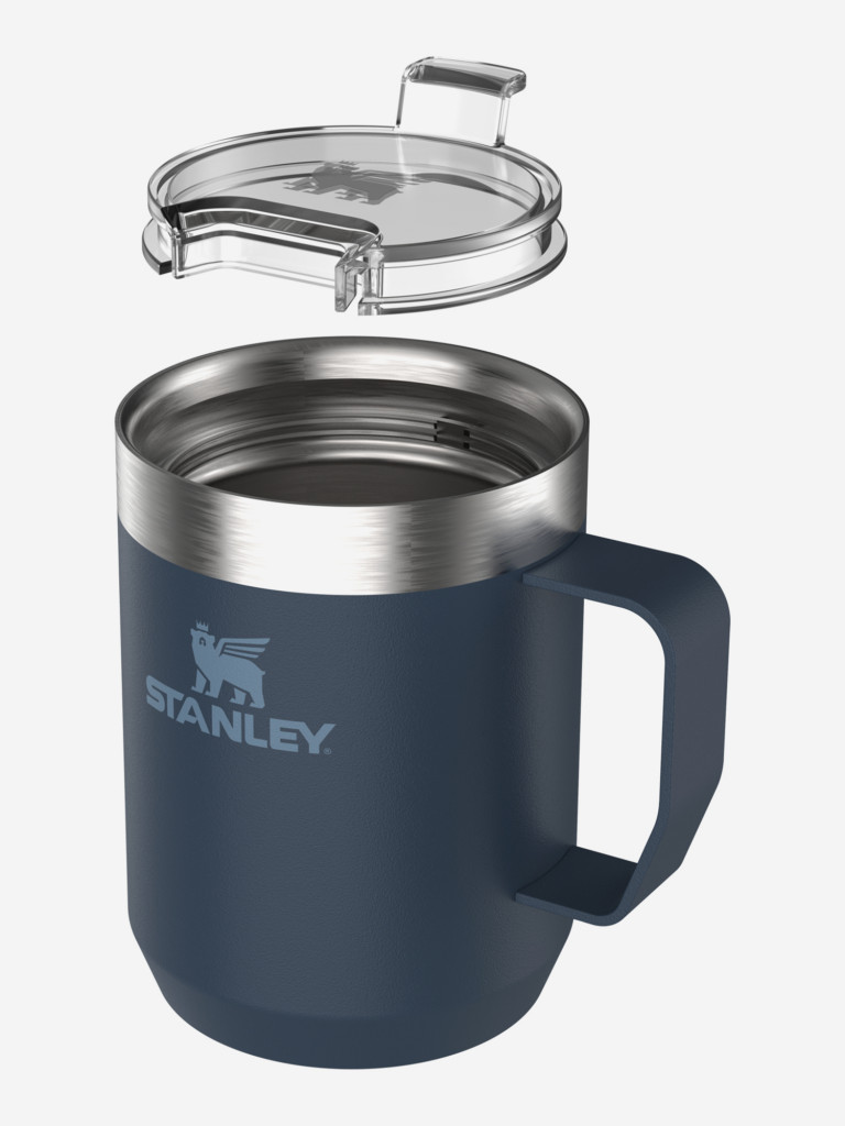 Термокружка Stanley Classic, 230 мл, синяя, с ручкой и крышкой