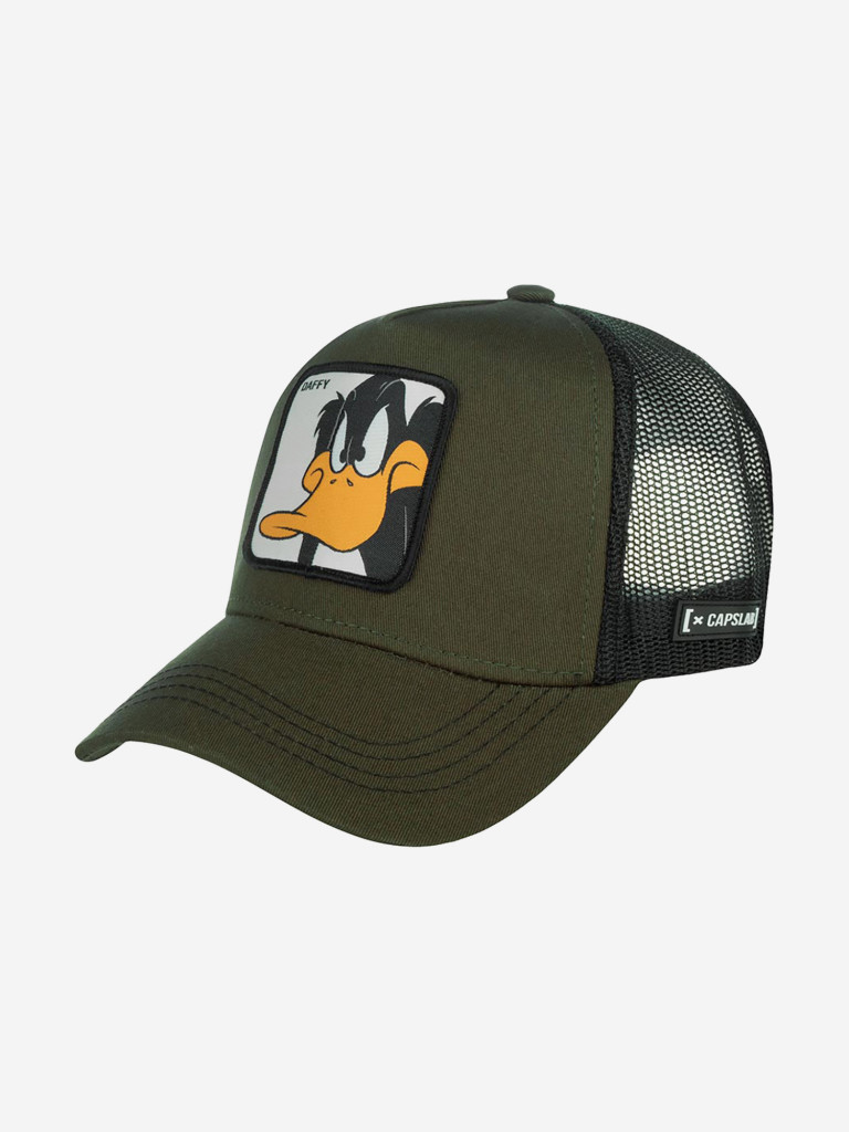 Бейсболка с сеточкой CAPSLAB CL/LOO/1/DAF2 Looney Tunes Daffy Duck (оливковый)