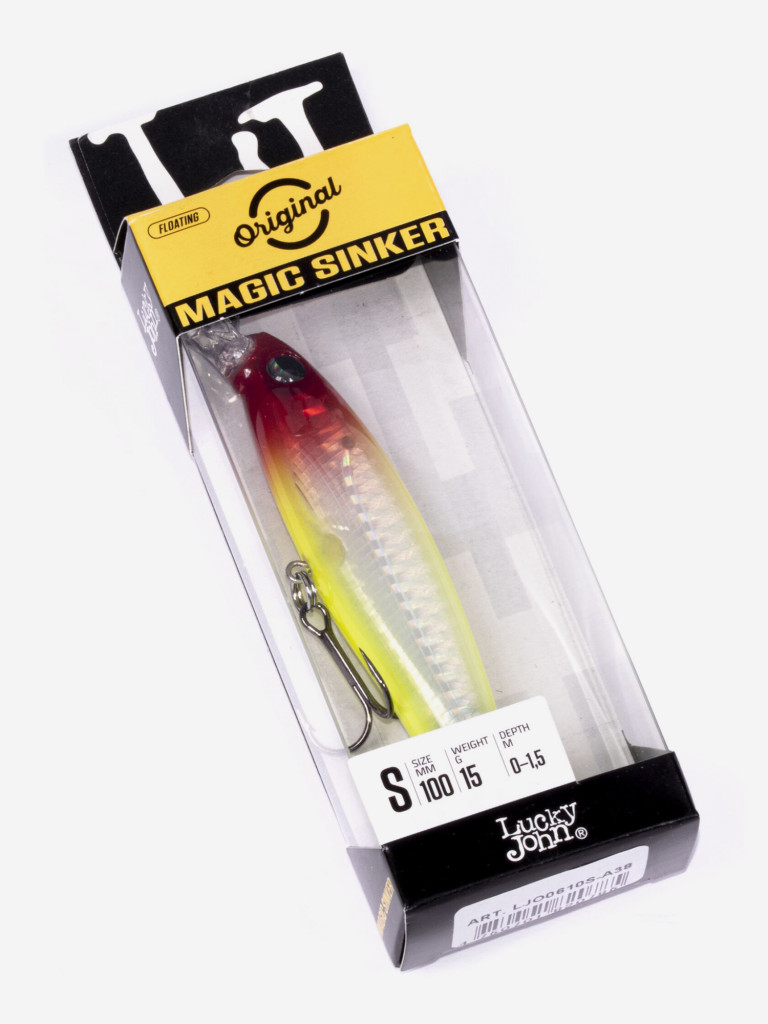 Воблер LUCKY JOHN ORIGINAL MAGIC SINKER S, длина 10 см, минноу для судака и щуки