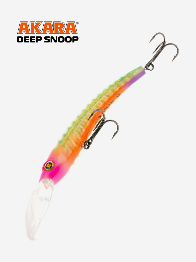 Воблер Akara Deep Snoop 120F минноу плавающий для троллинга на щуку, судака, сома 20гр A50