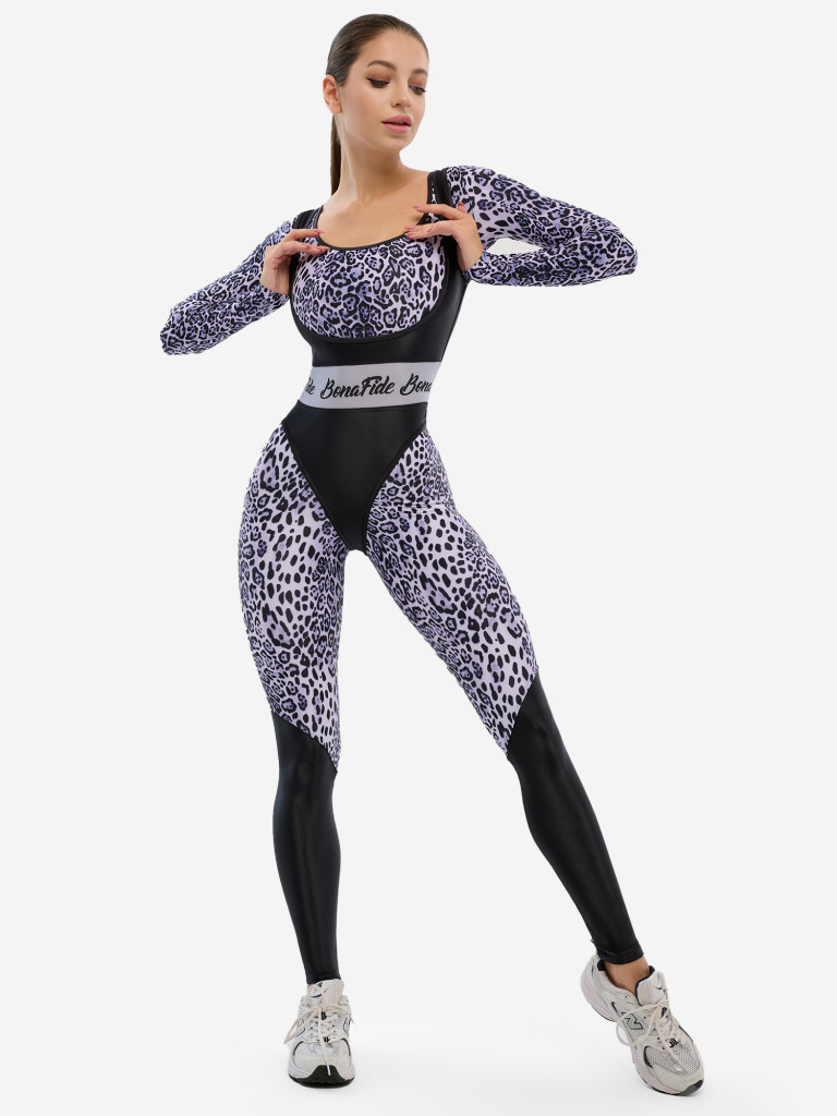 Комбинезон женский спортивный Bona Fide: Aerobica Jumpsuit "Snow Leo "
