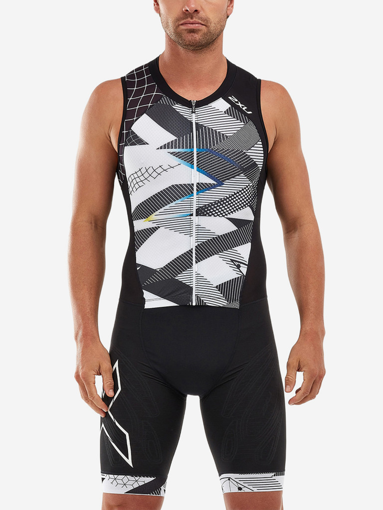 Мужской Компрессионный Костюм 2XU Compression Full Zip Trisuit
