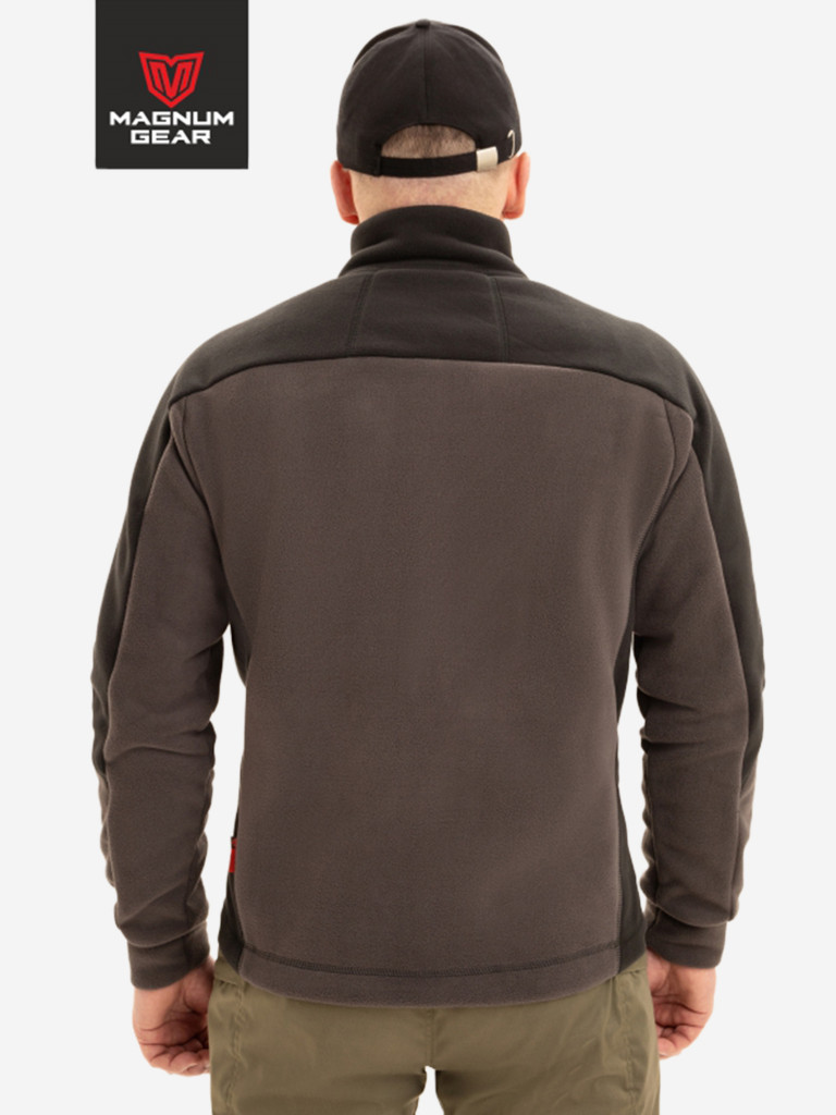 Толстовка флисовая для рыбалки и охоты MAGNUM GEAR NORD графит/черный