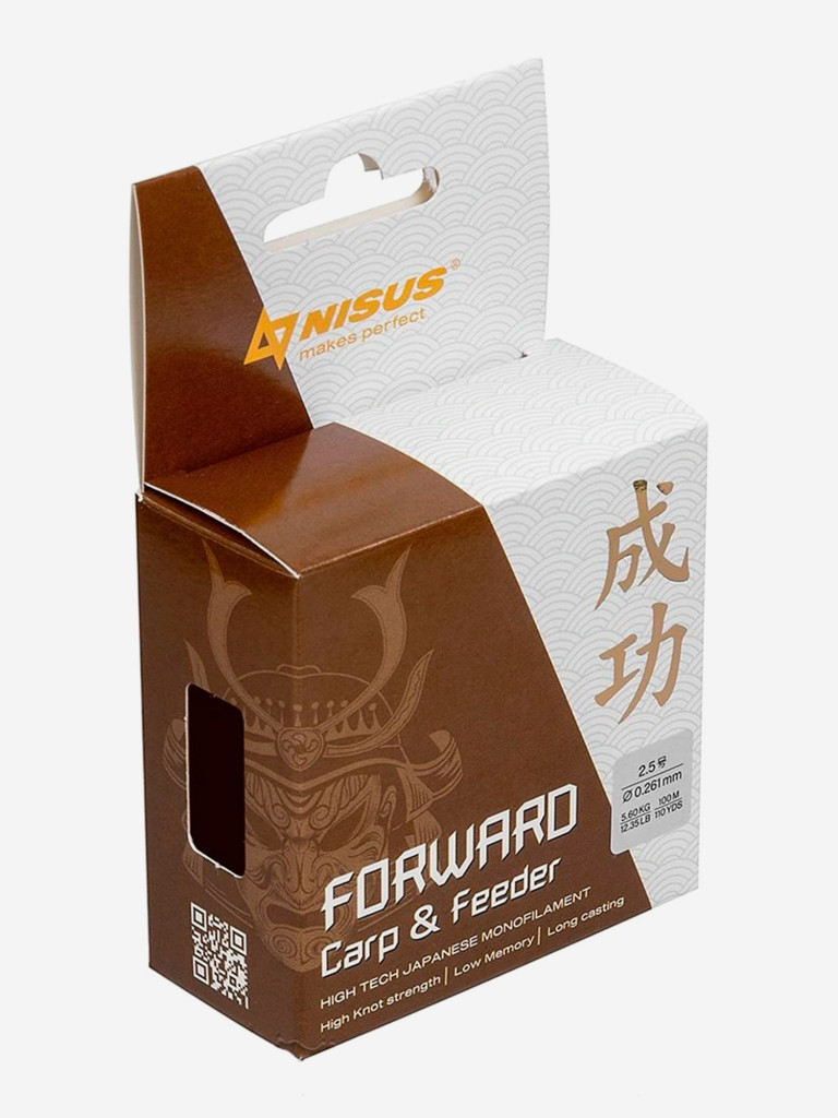 Леска для рыбалки Nisus FORWARD Carp&Feeder Nylon 0,261мм, 100м, 5,60кг, темно-коричневый