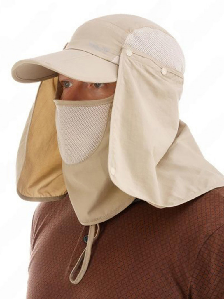 Бейсболка с защитой шеи и лица Helios для рыбалки и охоты