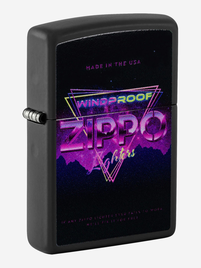 Зажигалка бензиновая ветроустойчивая Zippo Sign Design Black Matte